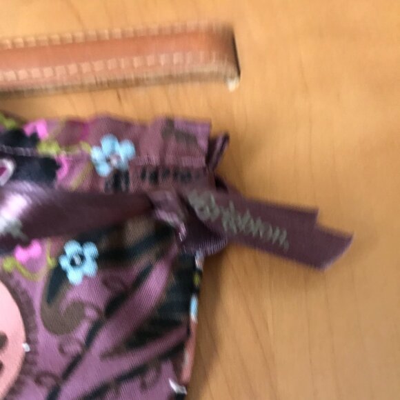 Brighton Purple w/Paisley Jewelry Pouch w/Purple Logo Ribbon Drawstring - Picture 3 of 7